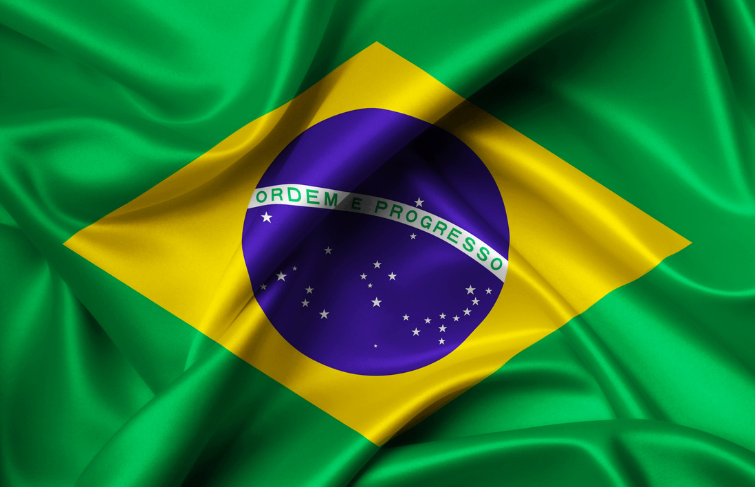 Brazil flag of silk